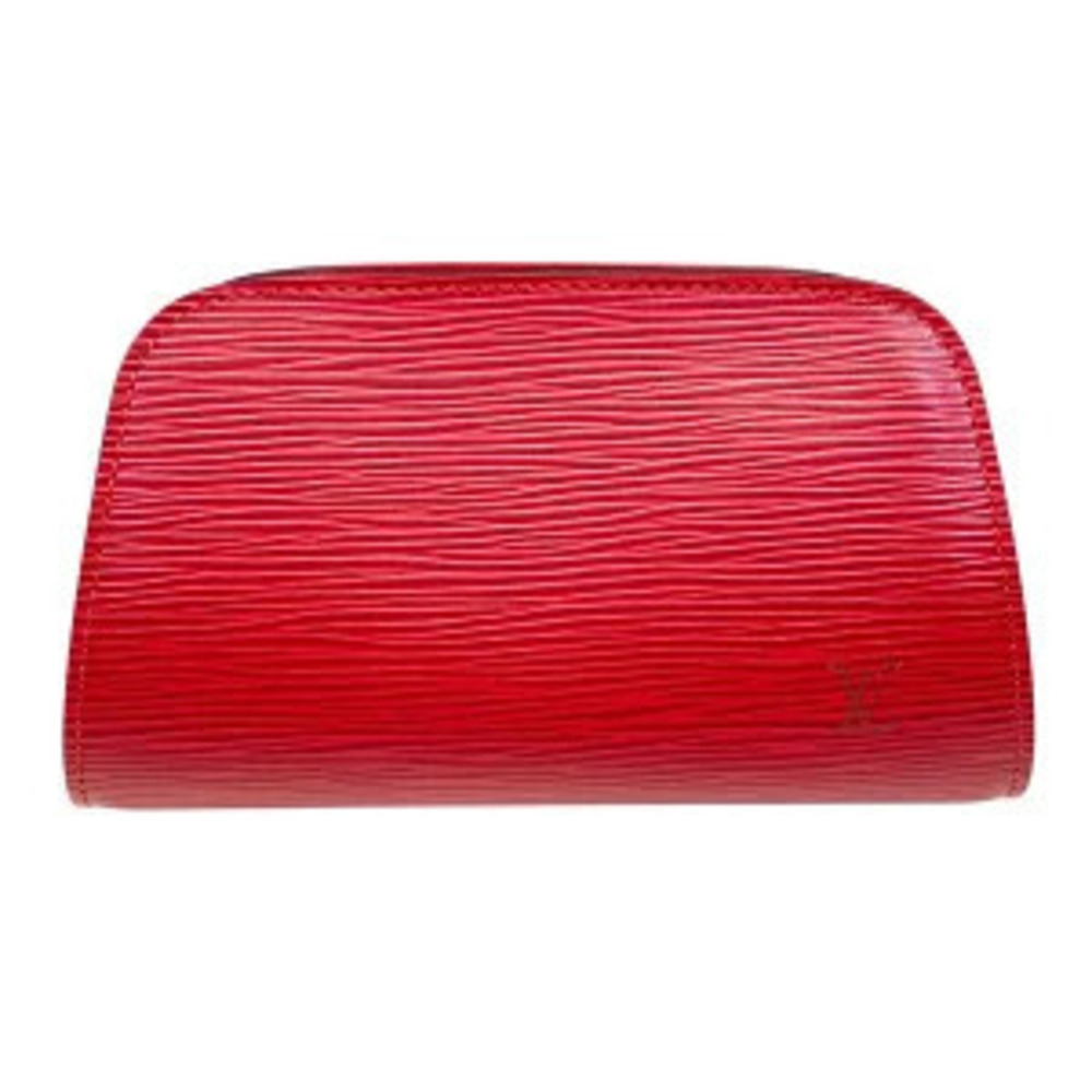 Louis Vuitton Dauphine Pouch Clutch Epi Leather Red